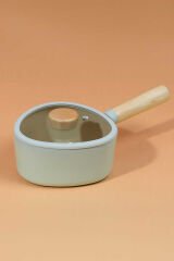 Neoflam Fika Apex Cam Kapaklı Sos Tenceresi 18 cm Bej NEOFX218