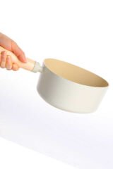 Neoflam Fika Apex Cam Kapaklı Sos Tenceresi 18 cm Bej NEOFX218