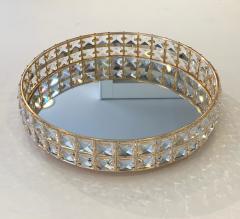 Aymet Tepsi Aynalı Yuvarlak Taşlı Gold AYM3064A K8