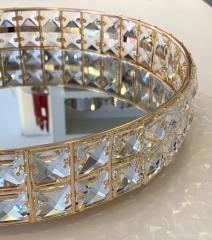 Aymet Tepsi Aynalı Yuvarlak Taşlı Gold AYM3064A K8