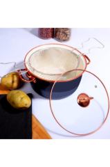 Kosova Emaye Kızartma Tenceresi Black 1207