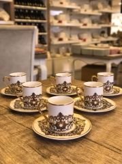 Lotus Kahve Takımı Bone Mihriman 6 LI