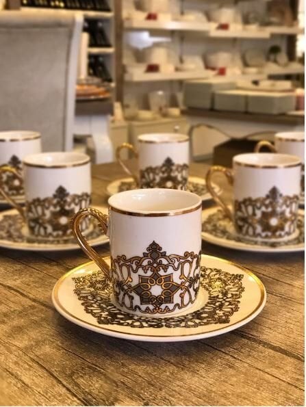 Lotus Kahve Takımı Bone Mihriman 6 LI