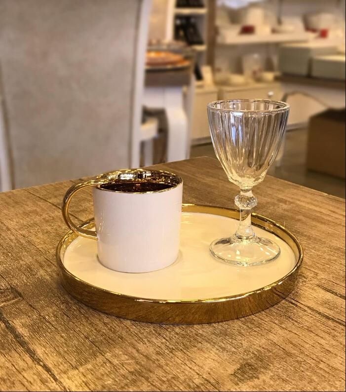 Lotus Kahve Takımı Bone Sunumlu Kallavi  6 LI