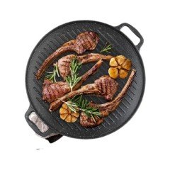 Taç 36 Cm Gravita Döküm Gözleme Tepsi Siyah 6322