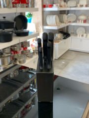 Aryıldız Rova 5 Li Bıçak Seti Siyah Venge Kütük