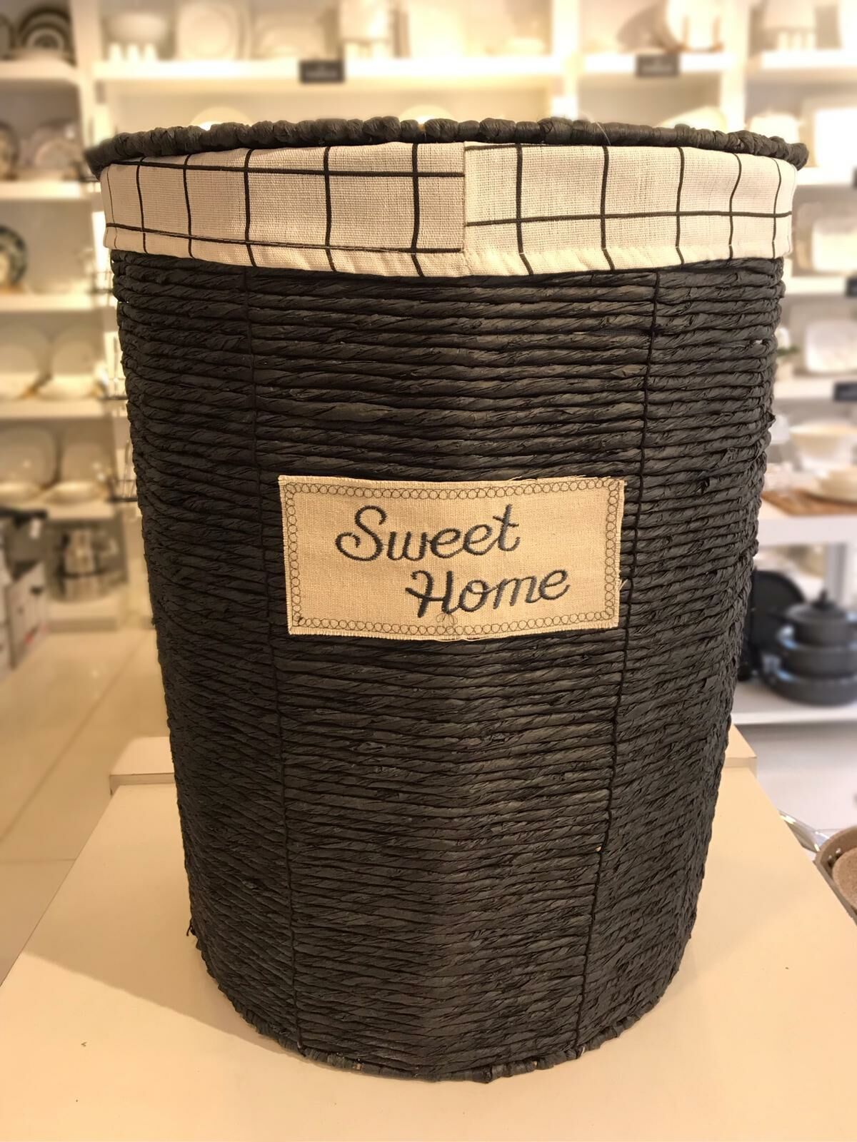 Sever Çamaşır Sepeti Kapaklı Büyük Siyah 18246