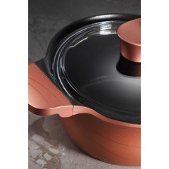 Kütahya 7 Parça Lıdya Granit Tencere Seti Rosegold