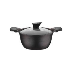 Kütahya 7 Parça Lıdya Granit Tencere Seti Siyah