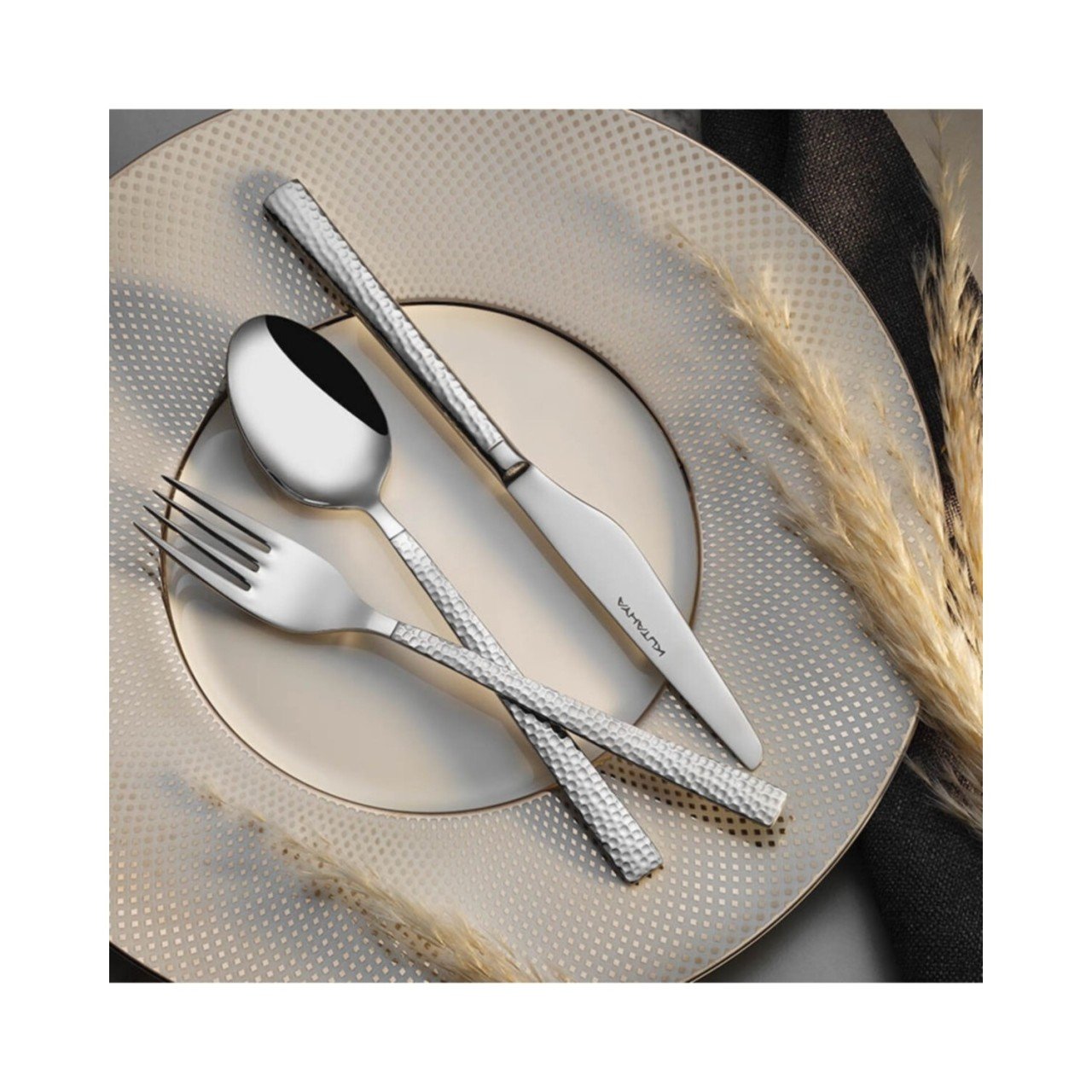 Kütahya 84 Parça Neptun Çatal Kaşık Bıçak Seti Sade CKBNEPTUN84SD