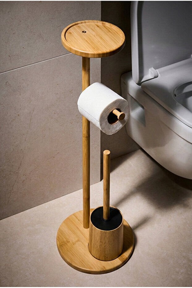 Perotti Soho Bamboo Ayaklı Wc Fırça ve Kağıtlık Seti 1303150002