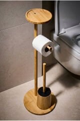Perotti Soho Bamboo Ayaklı Wc Fırça ve Kağıtlık Seti 1303150002