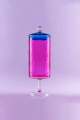 Glore Kavanoz Fleur Ayaklı Pembe Turkuaz 83325