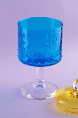 Glore Kavanoz Fleur Ayaklı Turkuaz Sarı 83323