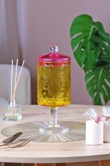 Glore Kavanoz Fleur Ayaklı Sarı Pembe 83324