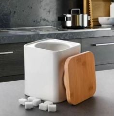 Gönül Kavanoz Bambu Kapak Küçük G3453