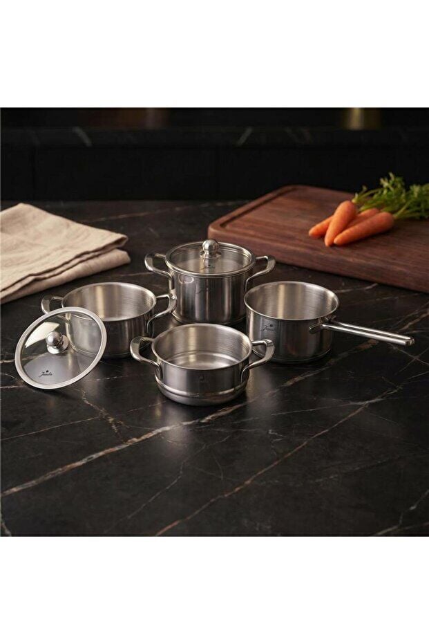 Jumbo 6 Parça New Baby Steel Mini Tencere Seti