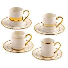 Jumbo Luces 4 Lü Kahve Takımı Gold
