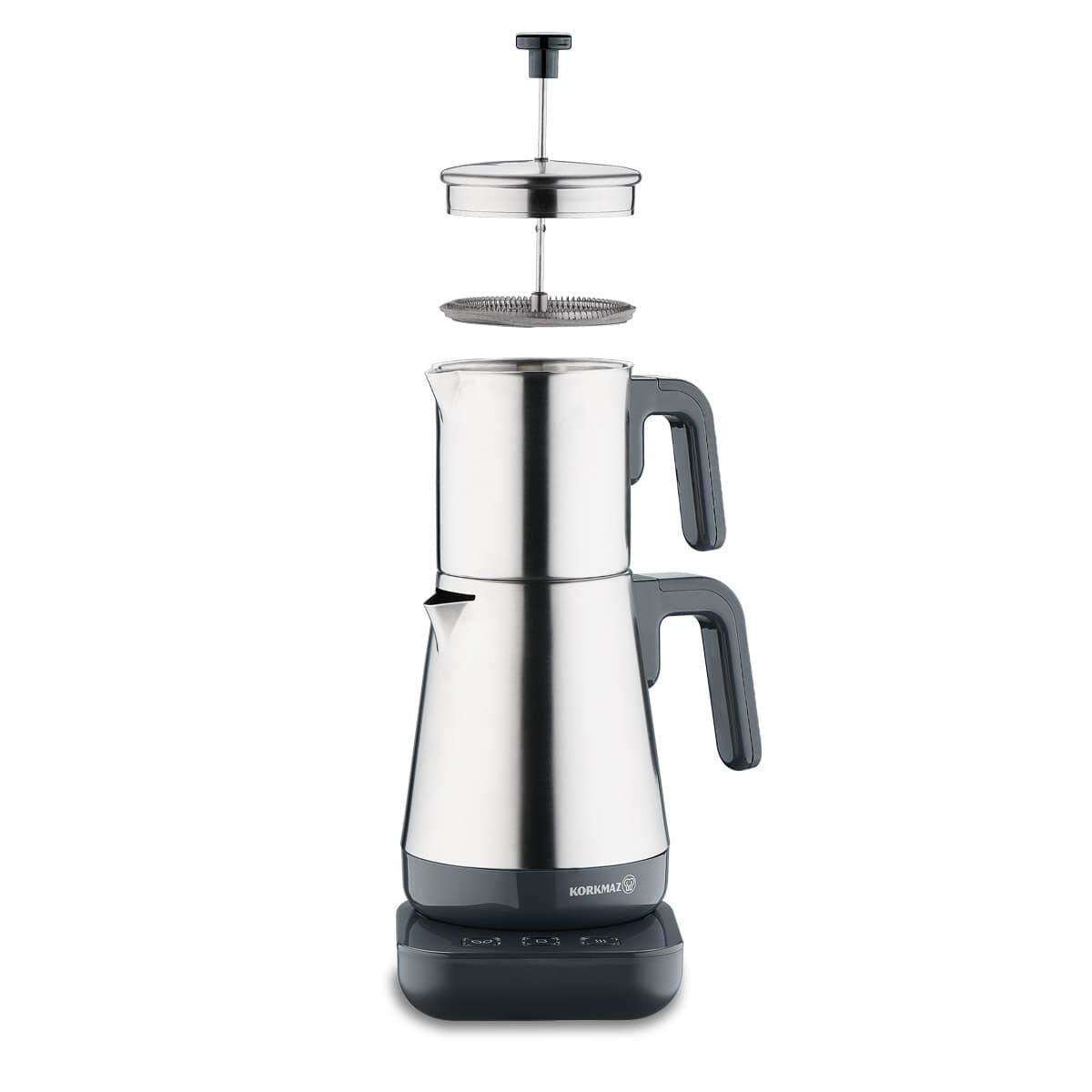Korkmaz Moderna Elektrikli Çaydanlık Gri/Satin 1.3 lt A850-01