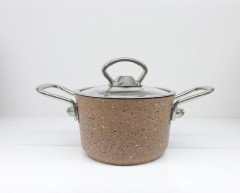 Oms 16 Cm Mini Tencere Derin Granit Kahverengi 3111