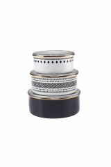 Karaca 3 Lü Tribal Emaye Saklama Kabı