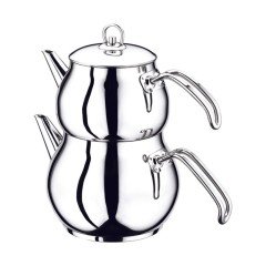 Oms Çaydanlık Takımı Çelik L Boy Sade 8012