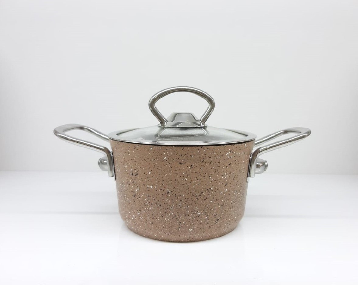 Oms 12 Cm Mini Tencere Derin Granit Kahverengi 3111