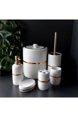 Arow 6 Parça Banyo Seti Beyaz TR-2549